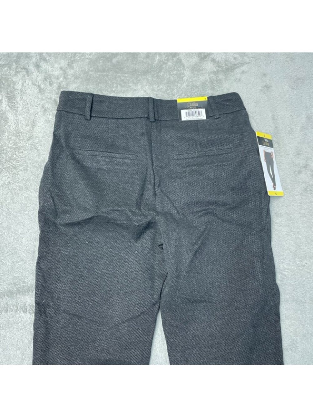 NWT Dalia Women's S Gray Mid-Rise Slim Dress Pants Tummy Control Pull onG2095 - Picture 12 of 14
